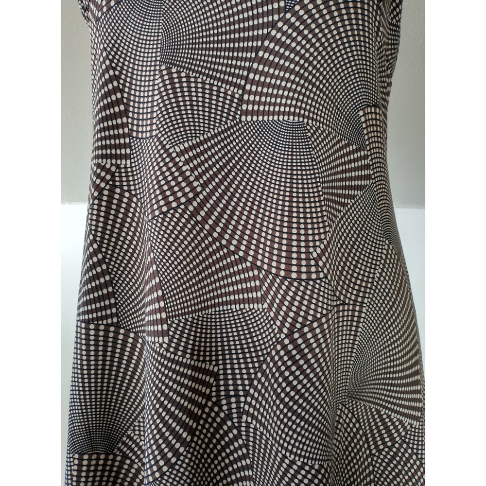 BCBGMaxAzria VTG Y2K Geometric Print Halter Dress Touch of Boho Size Large